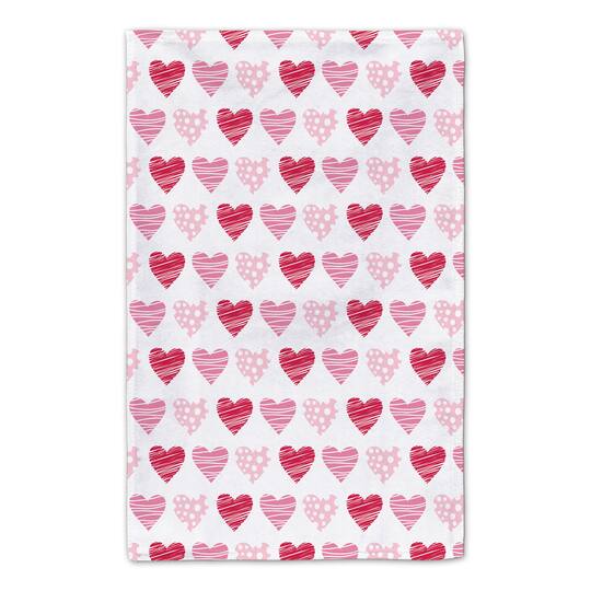 Pink & Red Hearts Tea Towel Set